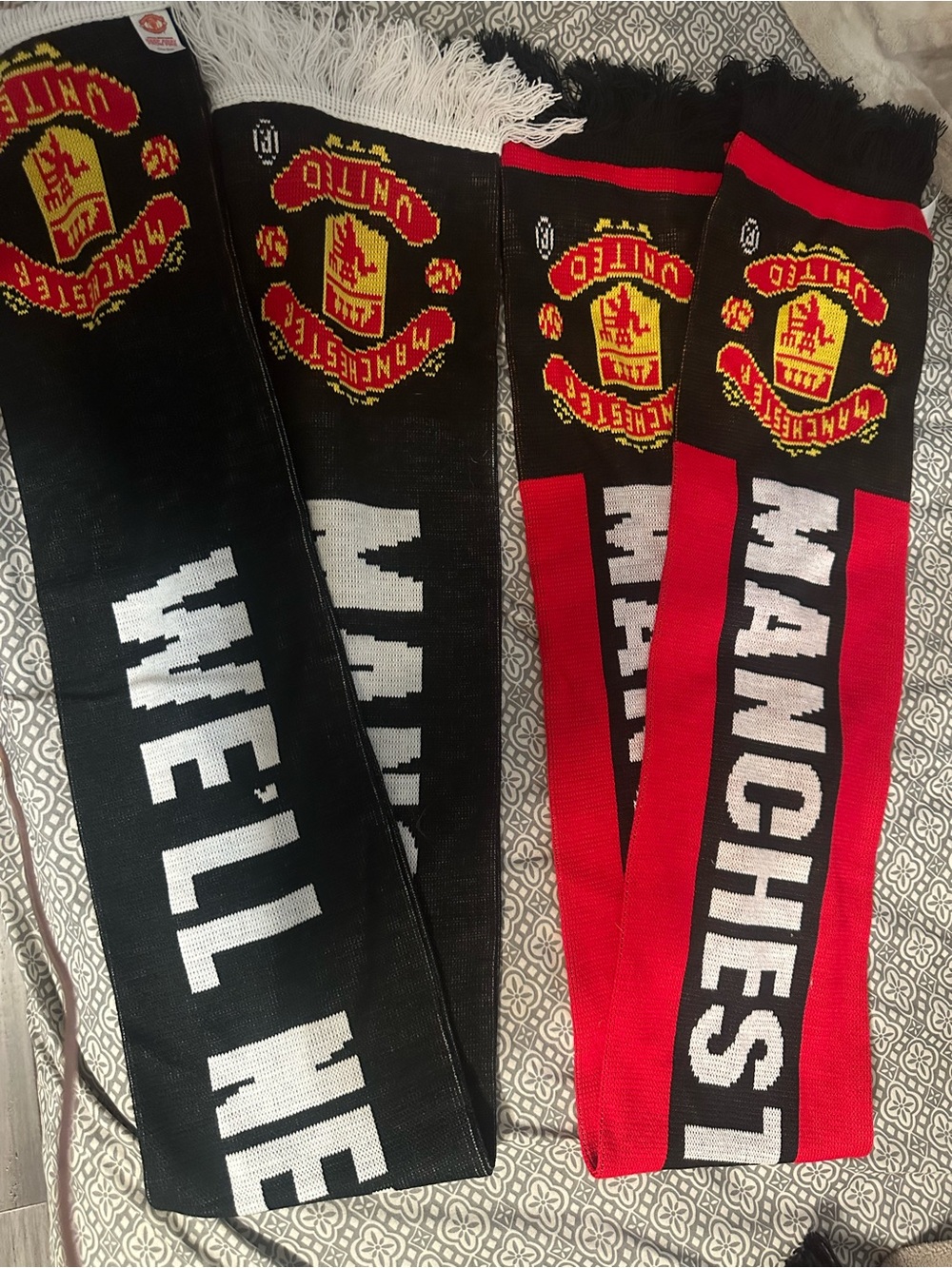 Manchester United Black & Red Supporter Scarf
